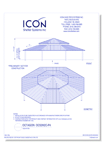 Octagon OC52M2C-P4 - Elevation