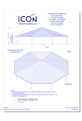 Octagon OC52T-P4 - Elevation