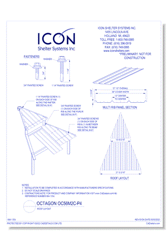 Octagon OC56M2C-P4 - Roof Layout