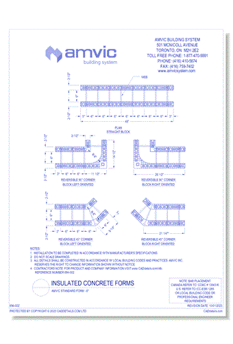 (FOR-002) Amvic Standard Form - 6 Inch
