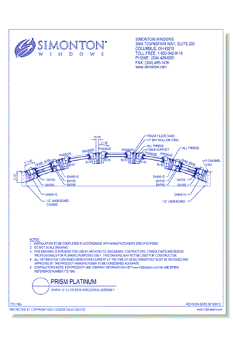 Prism Platinum: DH/PW 10° 5-Lite Bow, Horizontal Assembly