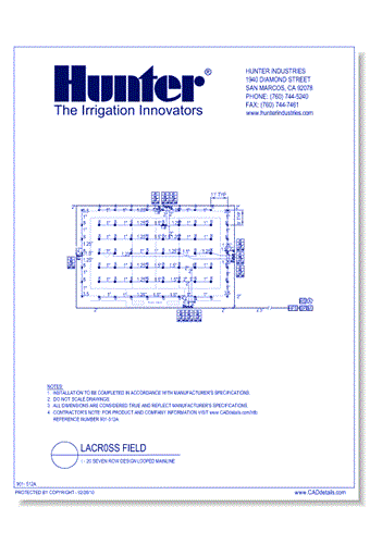 Lacross Field - I-20  Seven Row Design Looped Mainline
