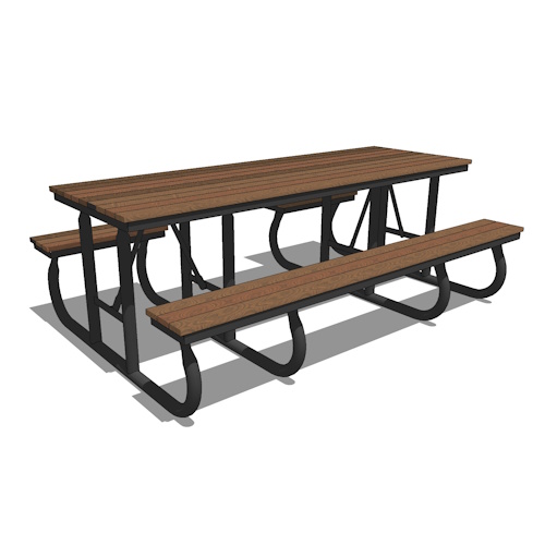 T1038T – 8' Rectangular Thermory ADA Picnic Table