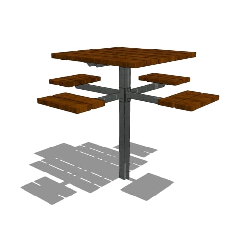 MTB-0400-00007 Picnic Table (MLPT400-DB-W)
