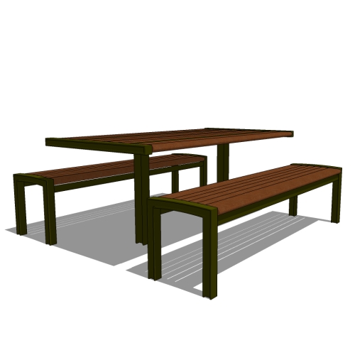 CAD Drawings BIM Models Maglin Site Furniture Inc. MTB-0720 (MLPT720)