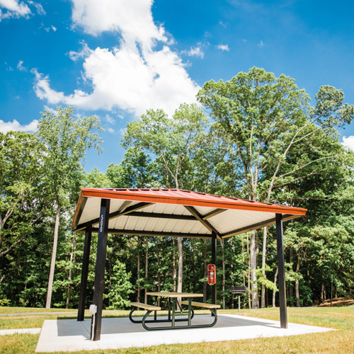 CAD Drawings BIM Models Superior Recreational Products | Shelter and Site Amenities All-Steel Square Shelters