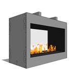 View Fire Ribbon Vent Free 3' Vu Thru Fireplace (Model 54)