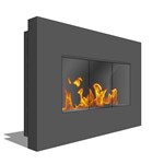 View Fire Ribbon Direct Vent Slim Fireplace (Model 26)