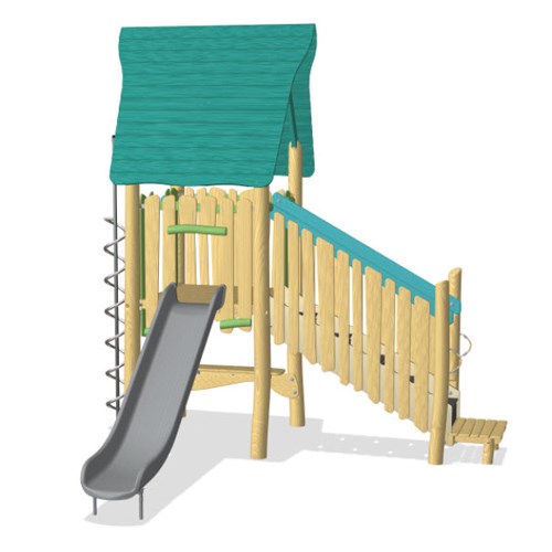 View Play Tower with Slide & Desk ADA