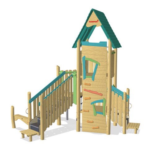 View Multi Deck Play Tower with Banister Bars ADA