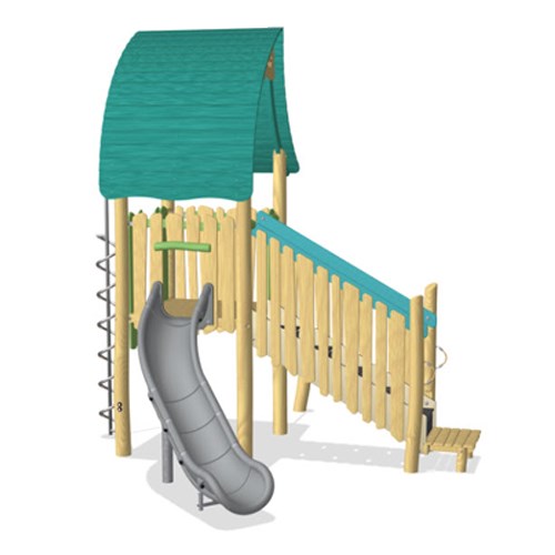 View Play Tower with Slide & Curly Climber ADA