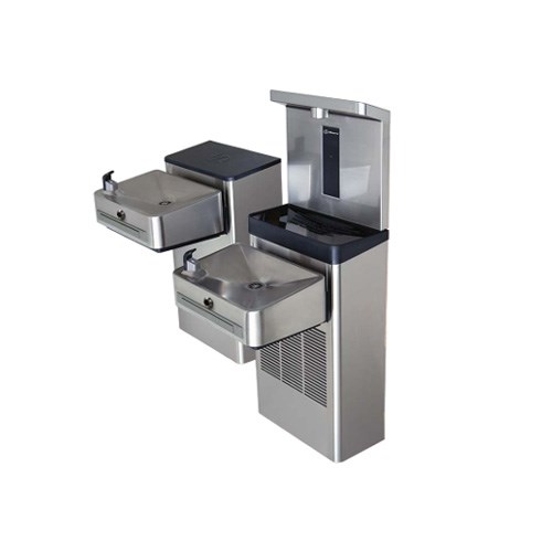 View Model 1212SH: Wall Mounted Hi-Lo ADA Touchless Water Cooler and Bottle Filler