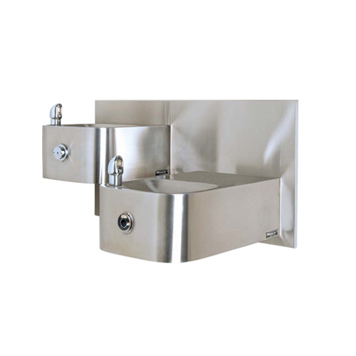 CAD Drawings BIM Models Haws Corporation Model 1119HO: Wall Mounted ADA Touchless/Push Button Dual Fountain