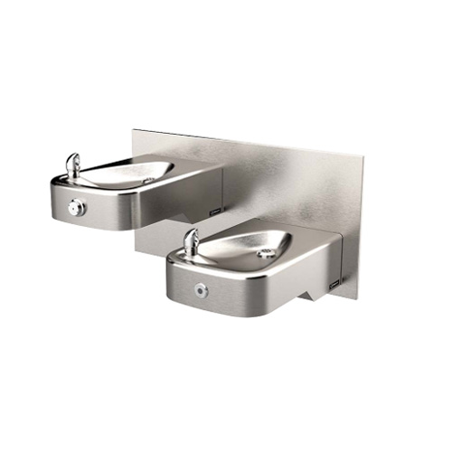 CAD Drawings BIM Models Haws Corporation Model 1117LNHO: Wall Mounted ADA Touchless/Push Button Dual Fountain