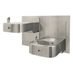 View Model 1117LHO2: Wall Mounted Touchless ADA Adjustable Dual Drinking Fountain