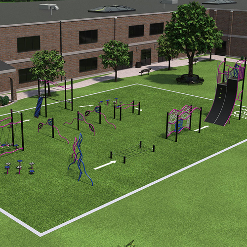 CAD Drawings BCI Burke Playgrounds ELEVATE® FIT-3110