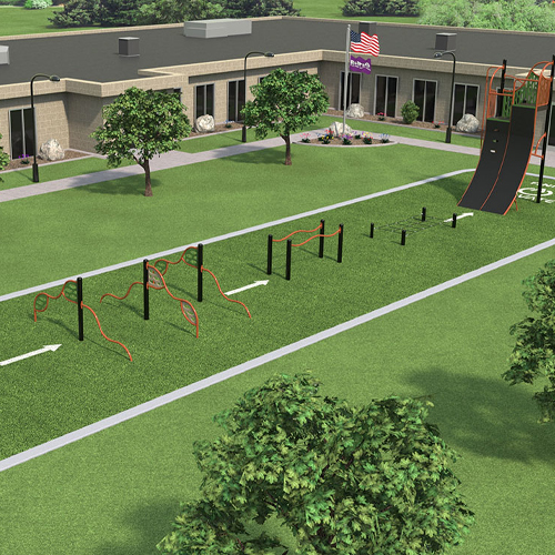 CAD Drawings BCI Burke Playgrounds ELEVATE® FIT-3111