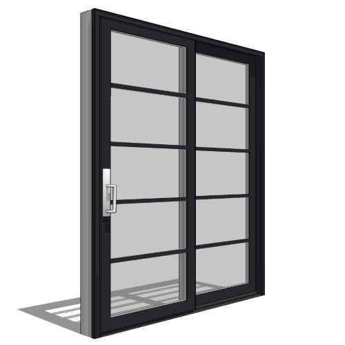 View Architect Series, Contemporary, Clad, Wood, Sliding Door, 2 Panel