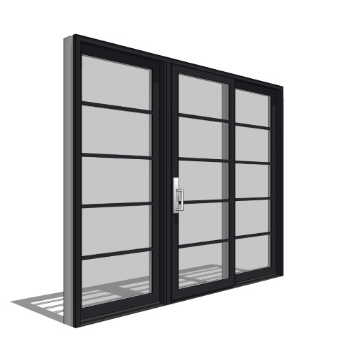 Architect Series Contemporary Clad Wood Sliding Door 3 Panel Caddetails Architect Series Contemporary Clad, 3 Panel Sliding Door Revit