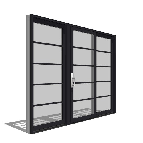 View Architect Series, Contemporary, Clad, Wood, Sliding Door, 3 Panel