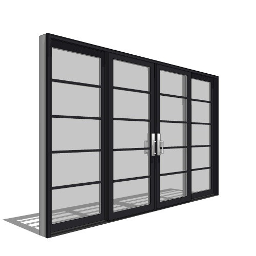 View Architect Series, Contemporary, Clad, Wood, Sliding Door, 4 Panel
