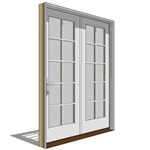View Architect Series, Traditional, Clad, Wood, In-Swing Door, French Double, Fixed, Active Units
