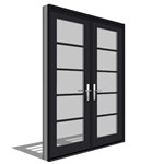 View Architect Series, Contemporary, In-Swing Door, Double, Active-Passive Units