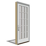 View Pella Reserve, Clad, Wood, Out-Swing Door, French-Single, Right Hand Units