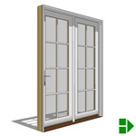View Lifestyle Dual-Pane Series In-Swing Door, Double, Fixed-Active Units