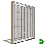 View Lifestyle Dual-Pane Series Sliding Door, 2 Panel