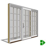 View Lifestyle Dual-Pane Series Sliding Door, 3 Panel
