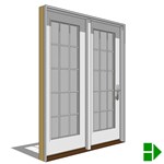 View Lifestyle Triple-Pane Series In-Swing Door, Double, Fixed-Active Units