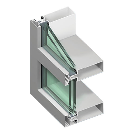 CAD Drawings BIM Models Tubelite Inc. ForceFront Blast™ 2-1/2" Curtainwall