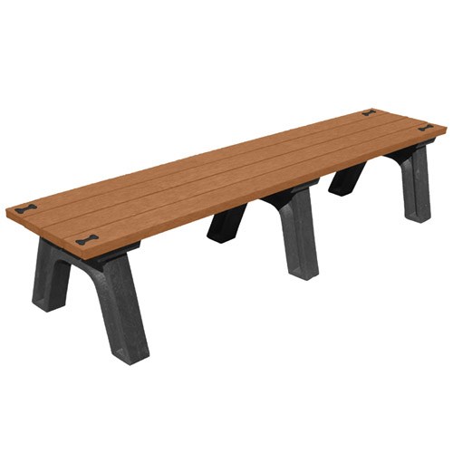 View DOGIPARK® 6' Flat Poly Bench ( 7712-BC-BONES )