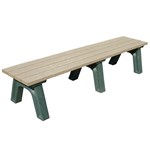View DOGIPARK® 6' Flat Poly Bench ( 7712-GS )