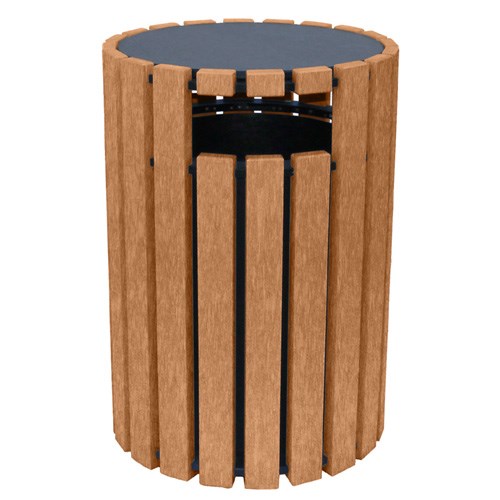 View DOGIPARK® 33 Gallon Poly Trash Receptacle with Lid ( 7722-BC )