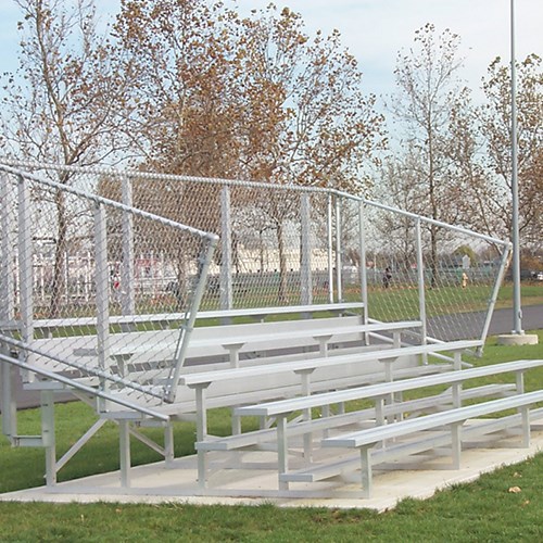 View 5 Row Standard Bleachers With Chainlink Guardrails ( NA-0515STD_CL )