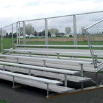 View 5 Row Preferred Bleachers With Chainlink Guardrails ( NA-0515PRF_CL )