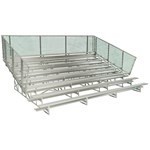View 8 Row Standard Bleachers With Chainlink Guardrails ( NA-0815STD_CL )