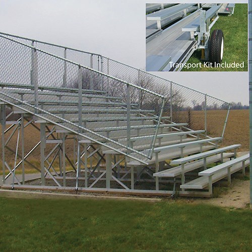 View 10 Row Transportable Deluxe Bleachers ( NA-1015TPPRF_CL )
