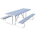 View Aluminum Picnic Table Standard Duty Steel Legs ( PT-SG06 )
