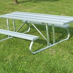 View Aluminum Picnic Table With Heavy Duty Steel Legs ( PT-HG06 )