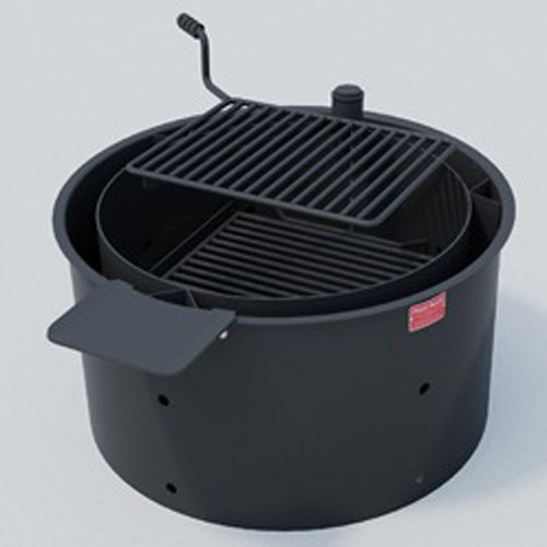 View Campfire Rings: Wheelchair Accessible Double Wall Swivel Grate Firering ( FSWDW-30/18/TB )