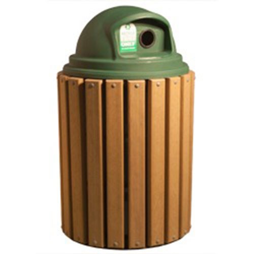 View Round Trash & Recycling Receptacles - TRH Series