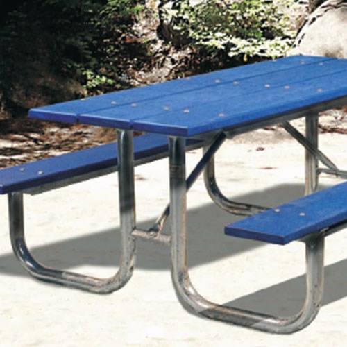 View XT Series: Extra Heavy Duty Portable Rectangular Tables w/ 100% Recycled Plastic Top & Seats ( AI-1475 )