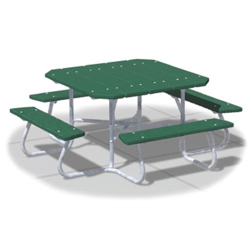 View SQT Series:  Portable Square Tables w/ 100% Recycled Plastic Top & Seats ( AI-1497 )