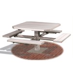 View PQT Series: Pedestal Square Table w/ Aluminum Top & Seats ( AI-1697 )