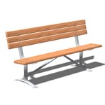 View PCXB Series: Portable or Surface Mount Bench w/ Lumber Back & Seat