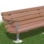 View SWRB Series: Embedded Mount Contour Bench w/ Lumber Timbers