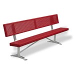 View PCXB Series: Portable or Surface Mount Bench w/ H-Type Thermo-Plastic Coated Perforated Steel Back & Seat
